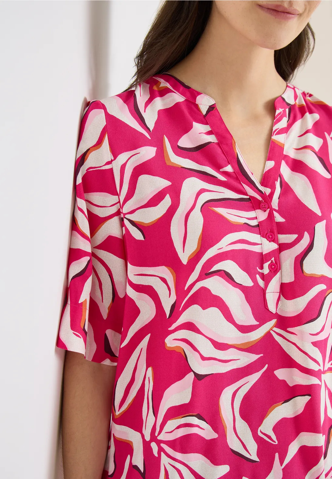 Cecil Print Bluse - Beetroot Pink