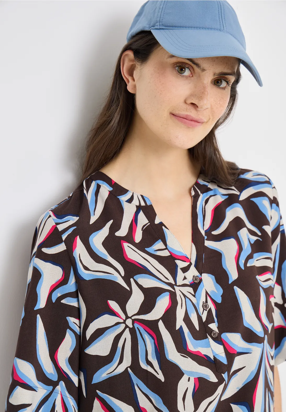 Cecil Print Bluse - Macchiato Brown