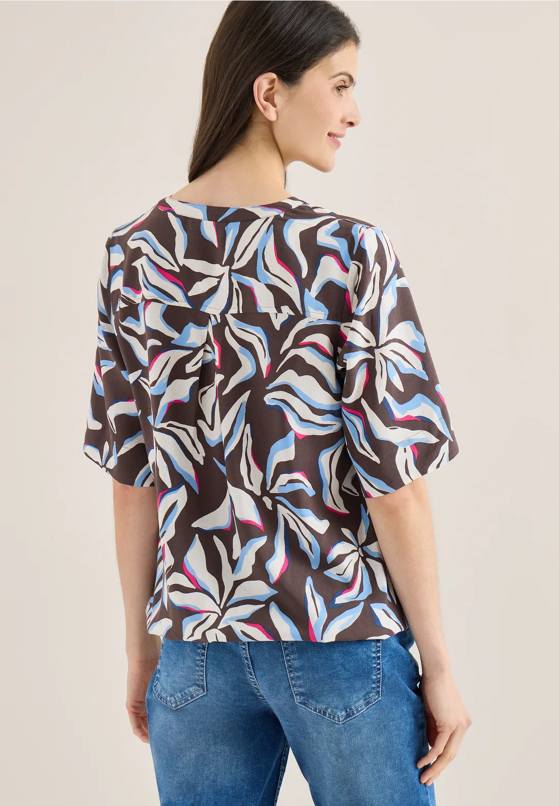 Cecil Print Bluse - Macchiato Brown