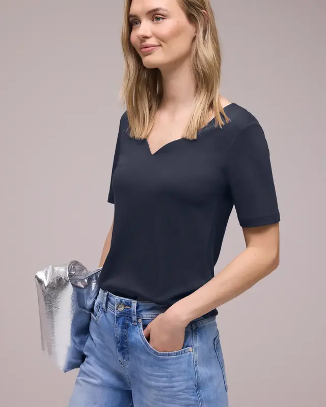 Street One Basic Shirt Ada - Shadowed Navy