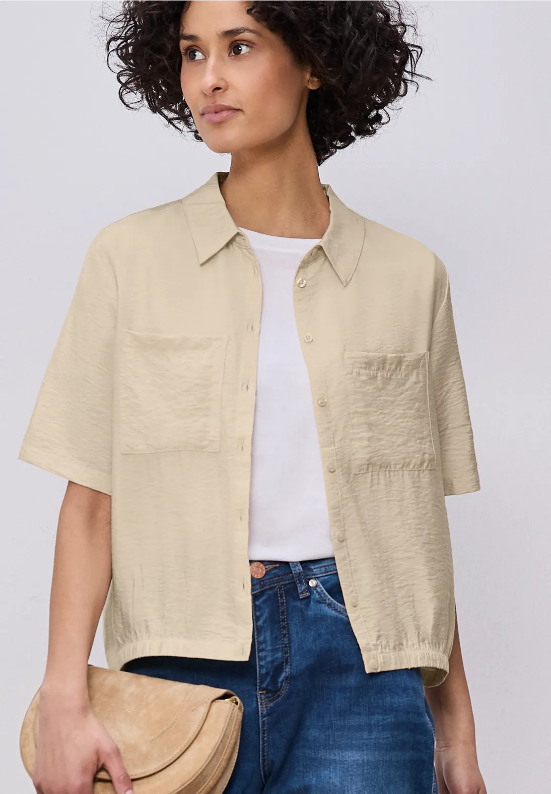 Street One Shirt Blouse - Smoke Beige