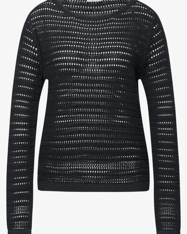 Street One Trui met Structuur - Shadowed Navy