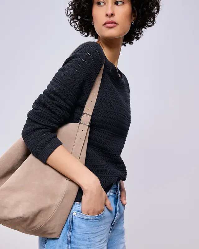 Street One Pullover mit Struktur - Shadowed Navy