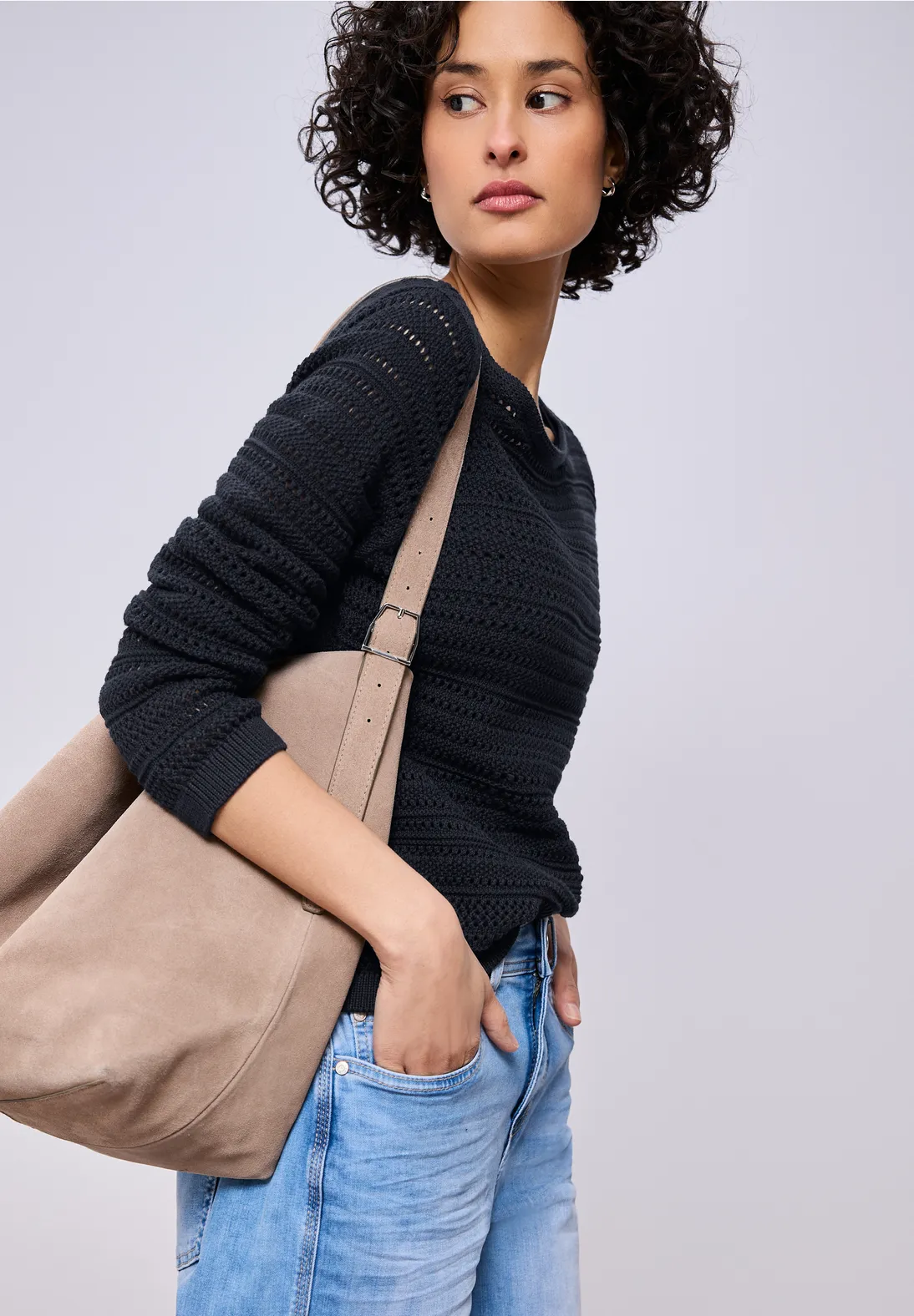 Street One Pullover mit Struktur - Shadowed Navy