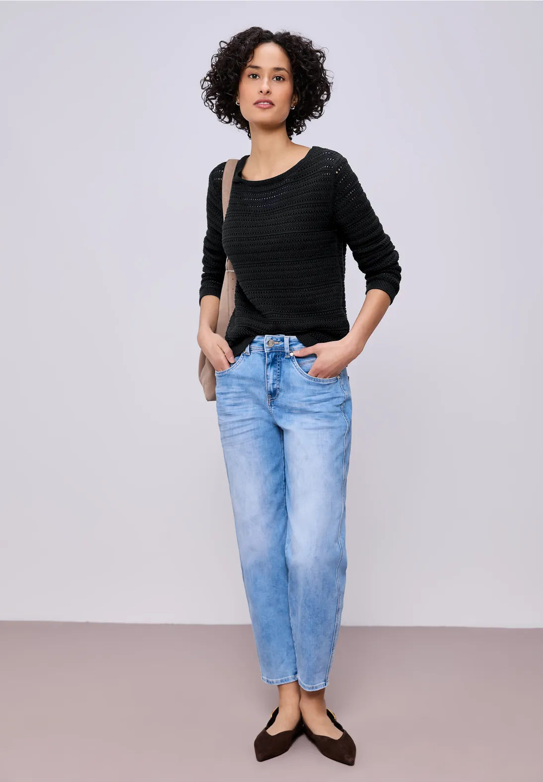 Street One Pullover with Structure - Shadowed Navy