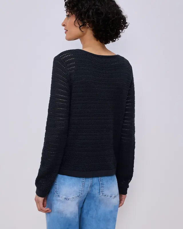 Street One Pullover mit Struktur - Shadowed Navy