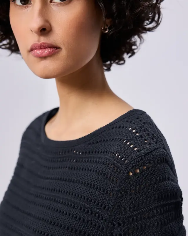 Street One Pullover with Structure - Shadowed Navy