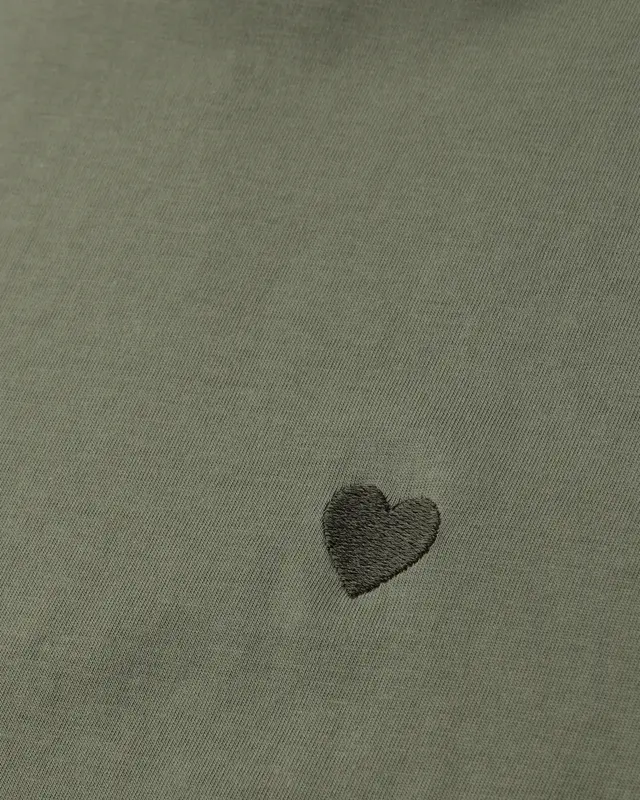 Street One Studio T-Shirt mit Herz-Print - Lichen Green