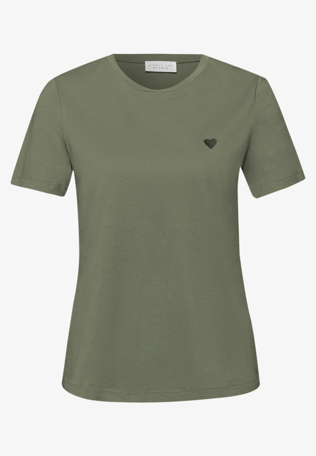 Street One Studio Shirt met Hartjesprint - Lichen Green
