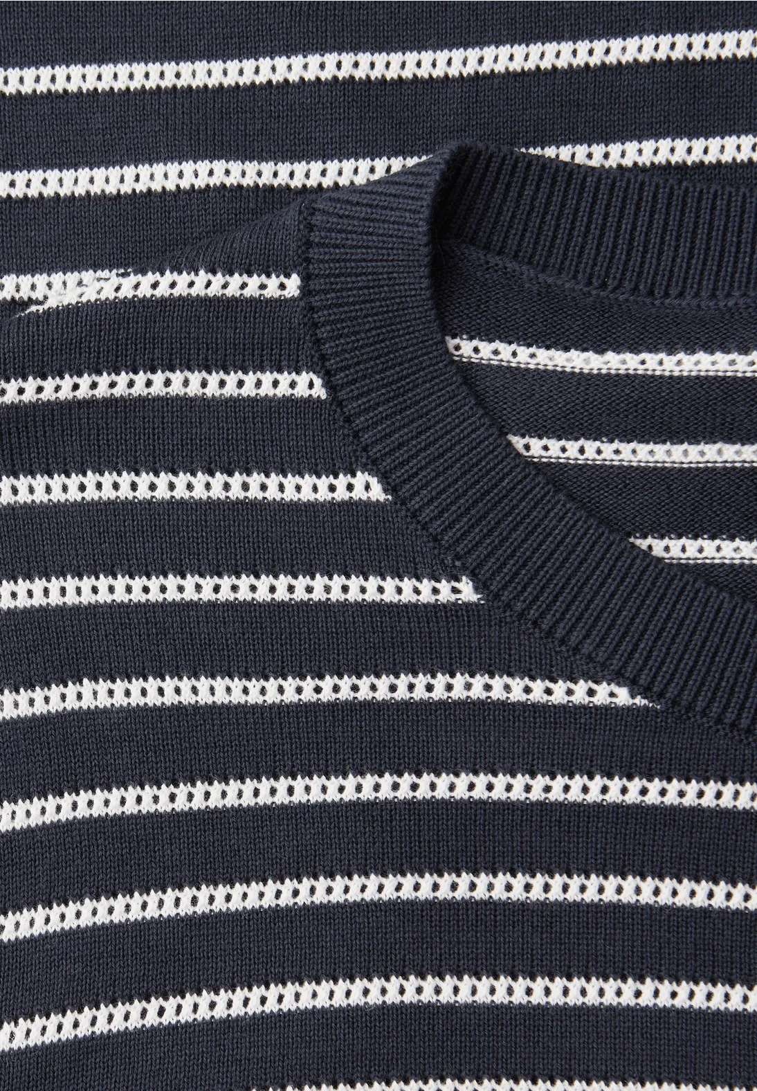 Street One Jumper with Stripes - Shadowed Navy
