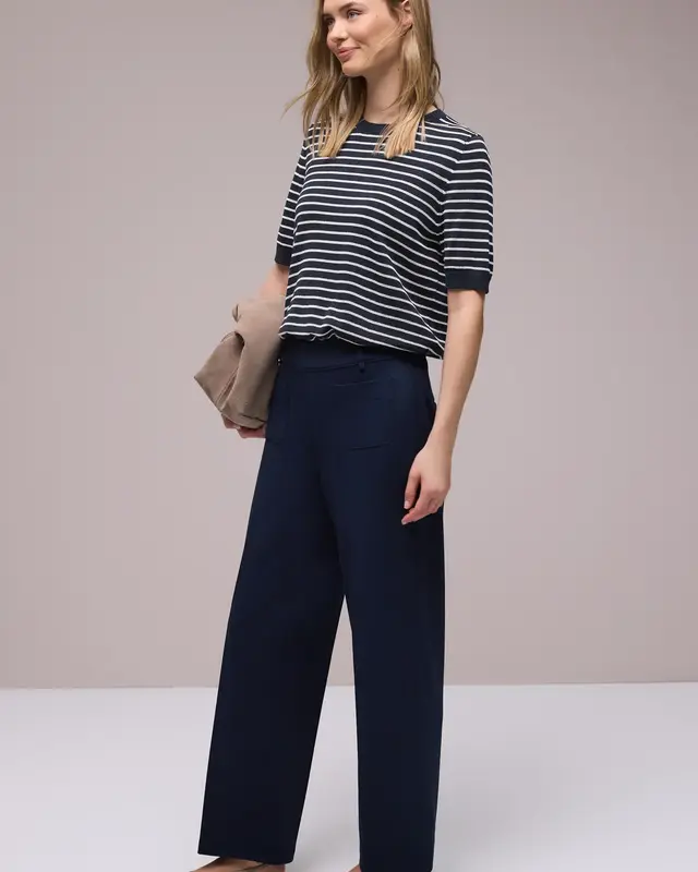 Street One Pullover mit Streifen - Shadowed Navy