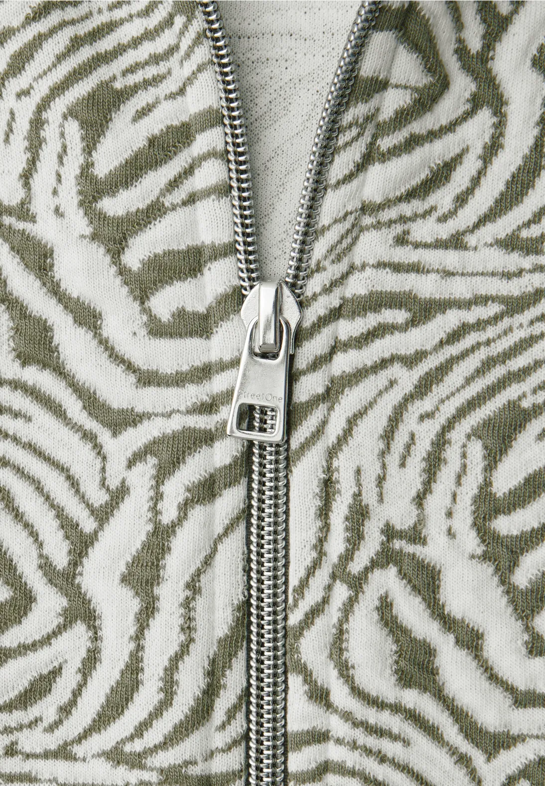 Street One Studio Jacket with Pattern - Lichen Green