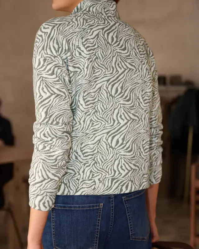 Street One Studio Jas met Patroon - Lichen Green