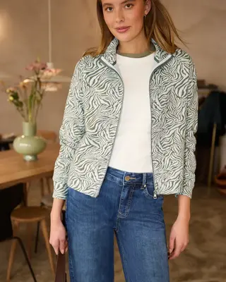 Street One Studio Jas met Patroon - Lichen Green