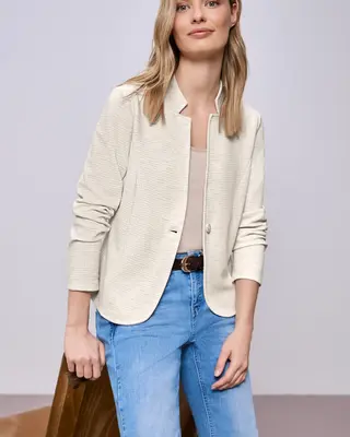 Street One Blazer mit Struktur - Smoke Beige