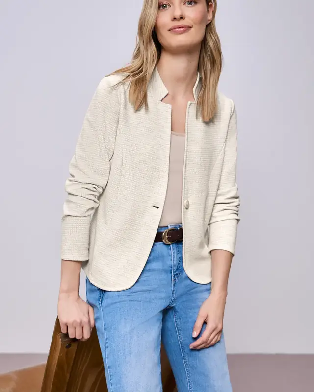 Street One Blazer met Structuur - Smoke Beige