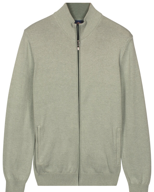 Baileys Zip Cardigan - Misty Green