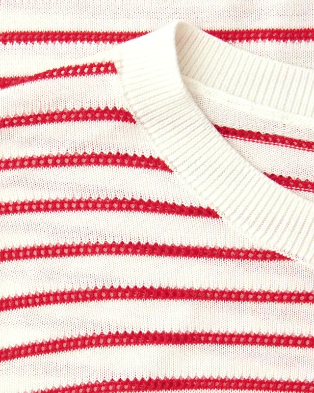 Street One Jumper with Stripes - Off White
