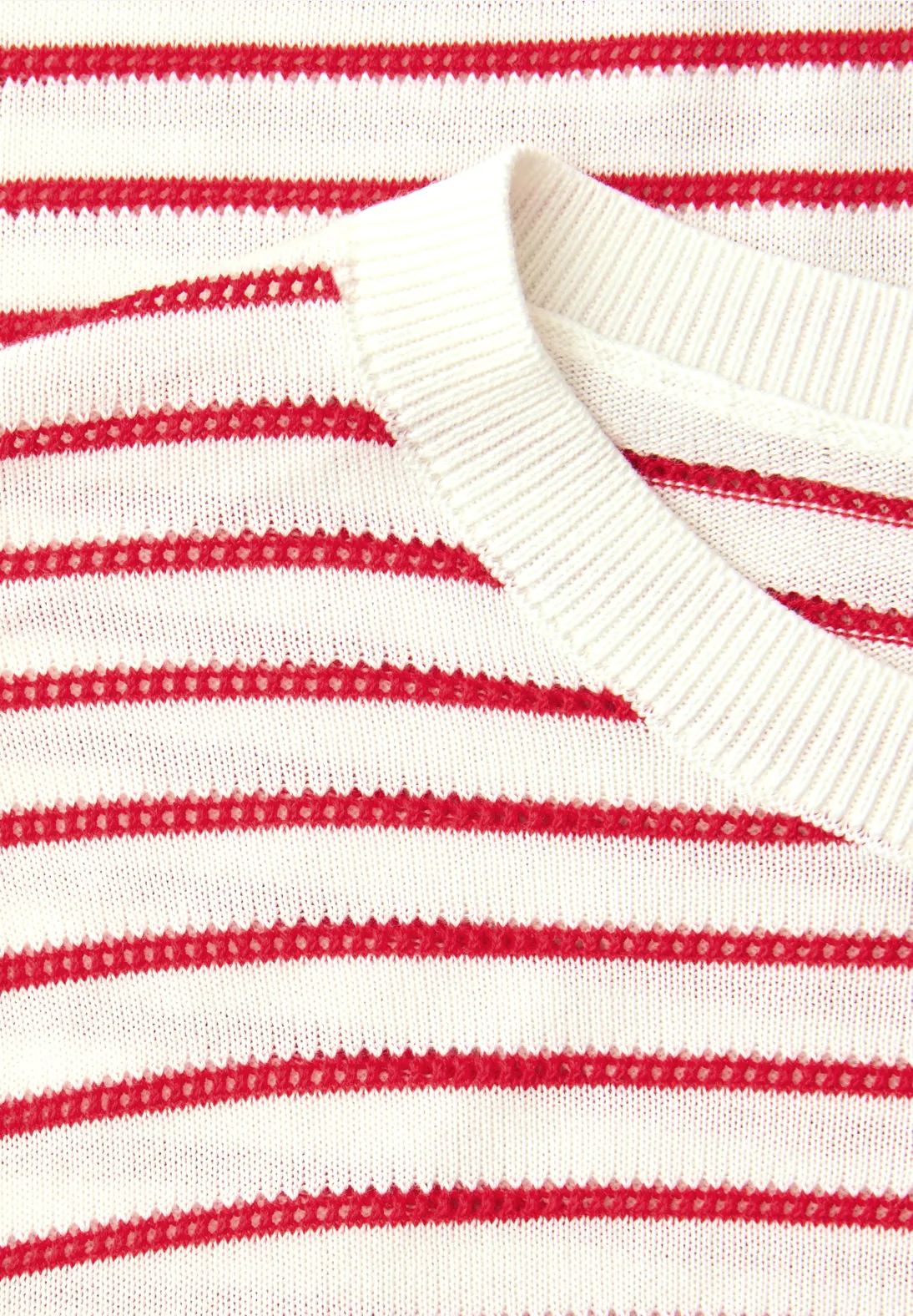 Street One Jumper with Stripes - Off White