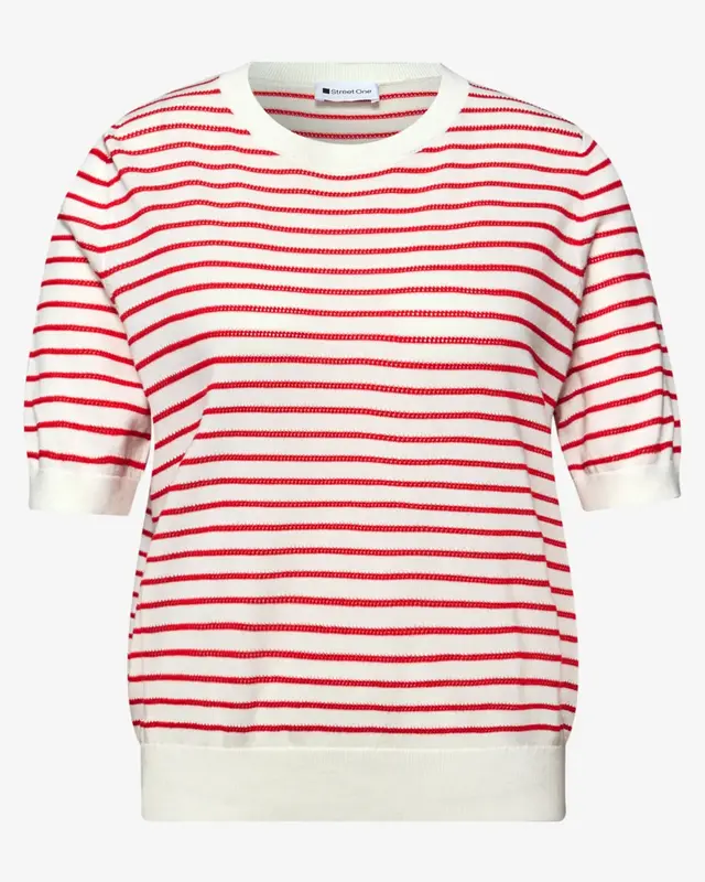 Street One Pullover mit Streifen - Off White
