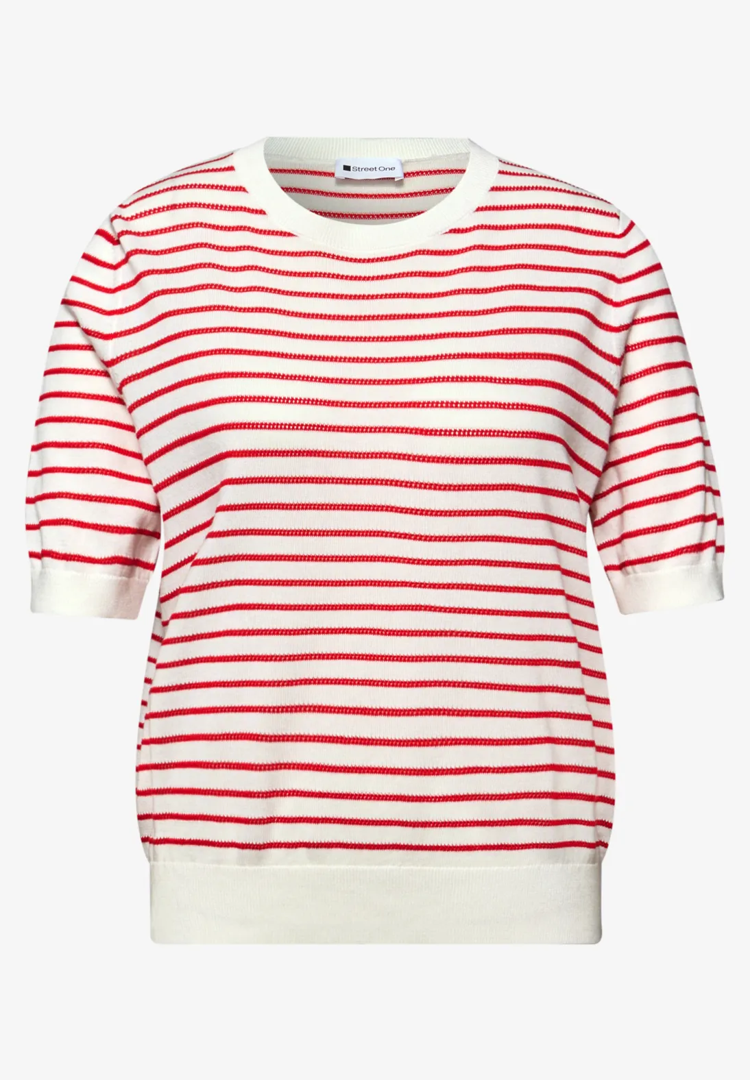 Street One Jumper with Stripes - Off White