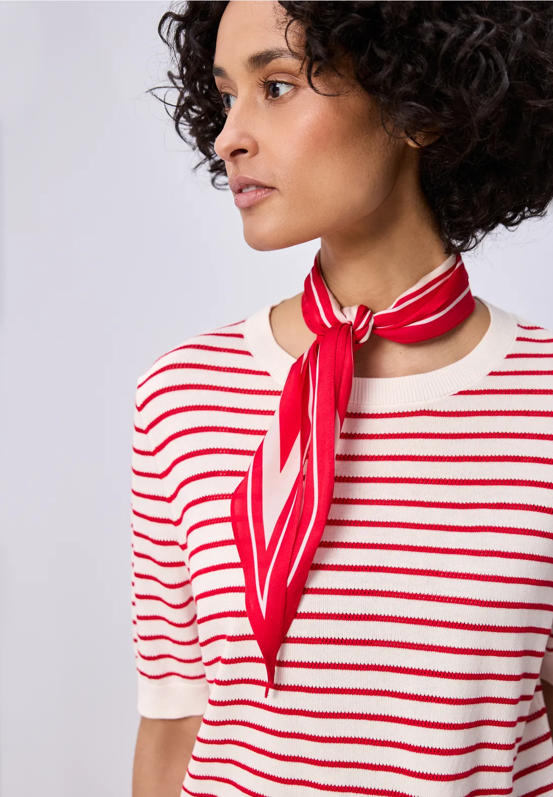 Street One Pullover mit Streifen - Off White