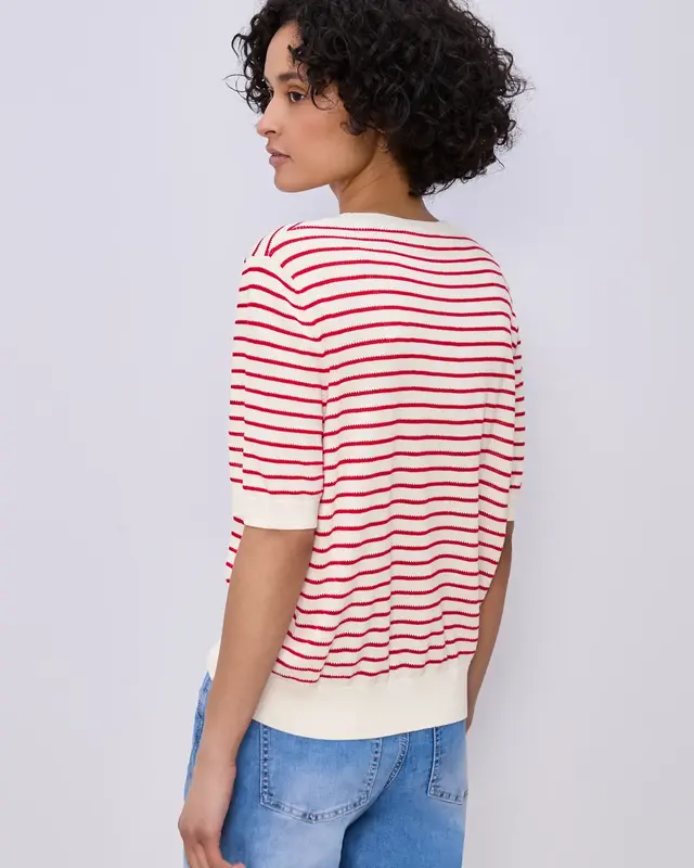 Street One Pullover mit Streifen - Off White