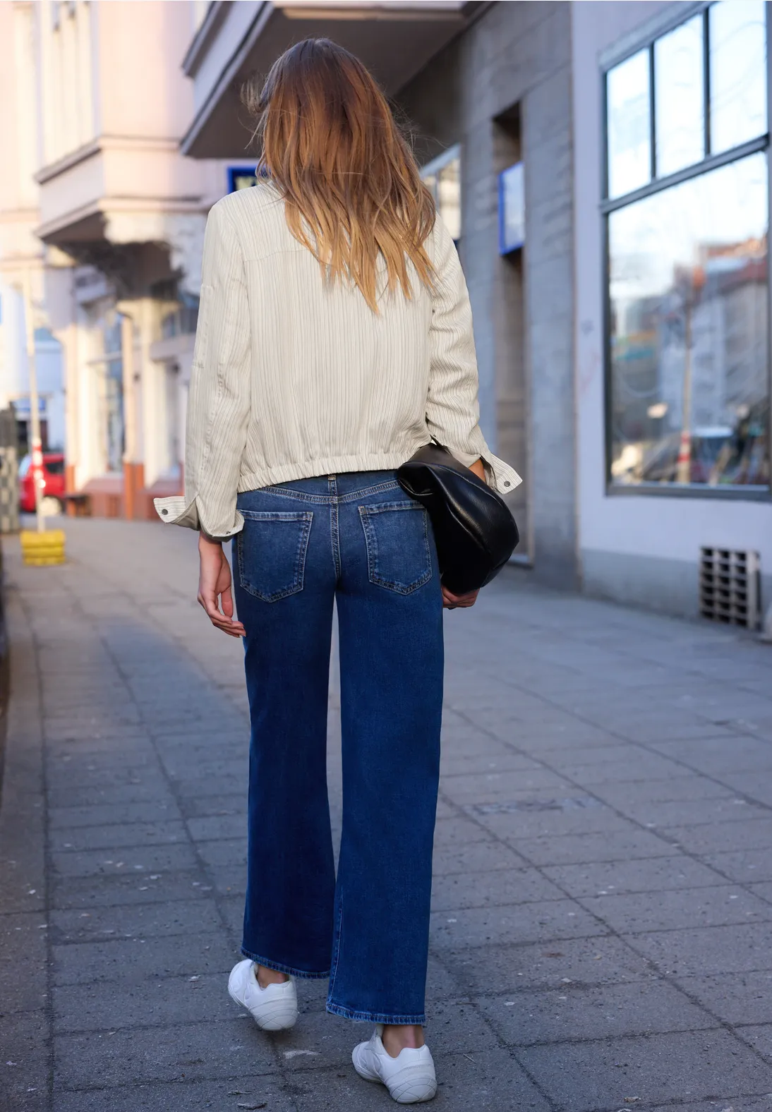 Street One Studio Blouson with Zipper and Stripes - Soft Beige