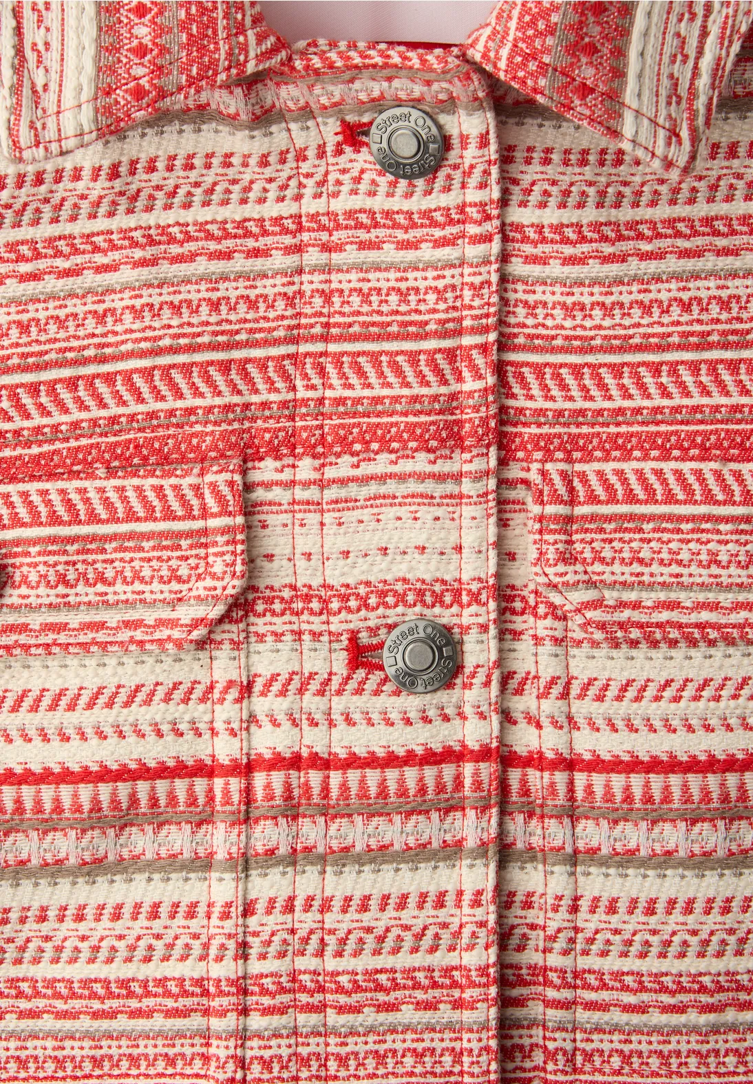 Street One Studio Jacke mit Streifen - Torch Red