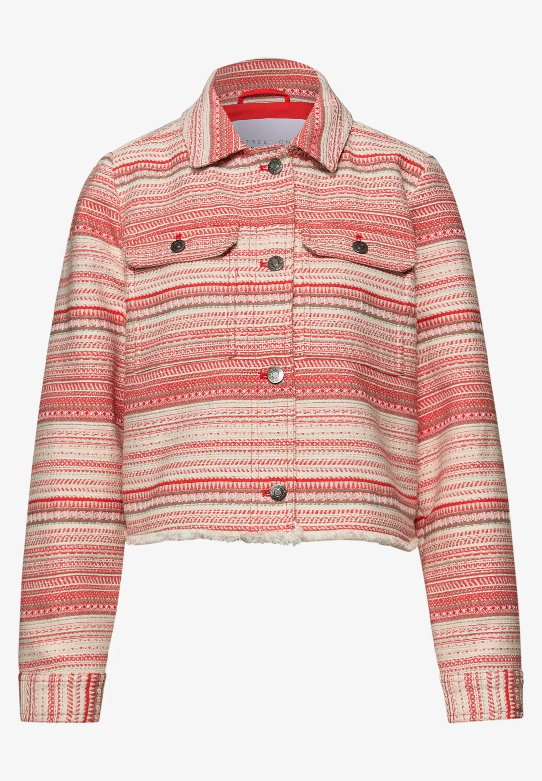 Street One Studio Jacke mit Streifen - Torch Red