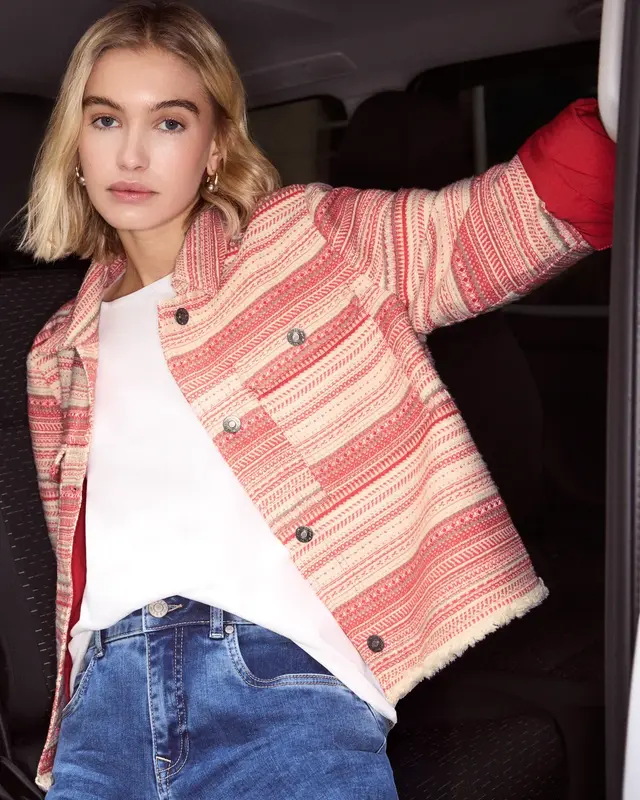 Street One Studio Jacke mit Streifen - Torch Red