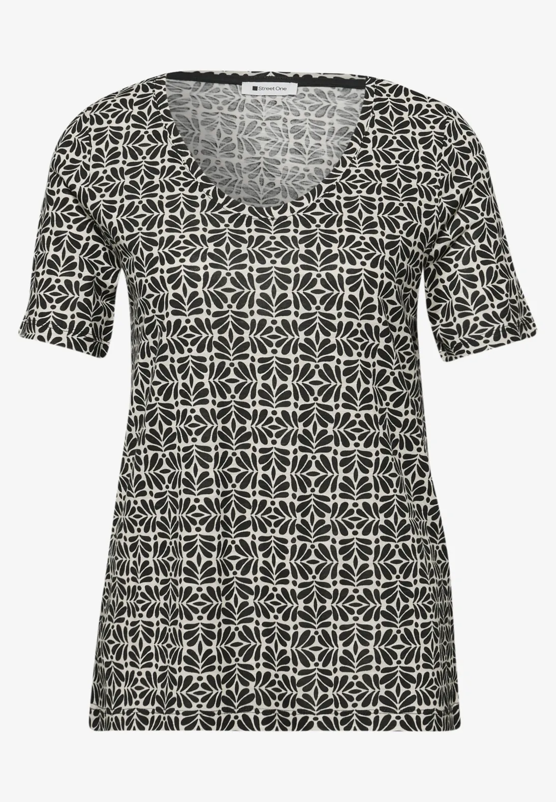 Street One Shirt met Minimale Print Gerda - Shadowed Navy