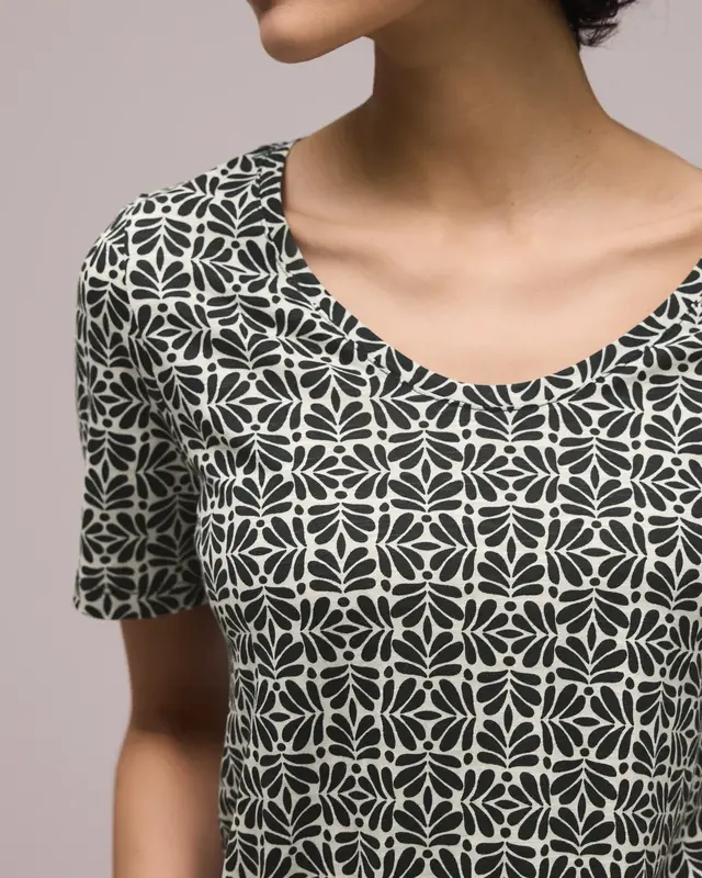 Street One Shirt mit Minimal Print - Shadowed Navy