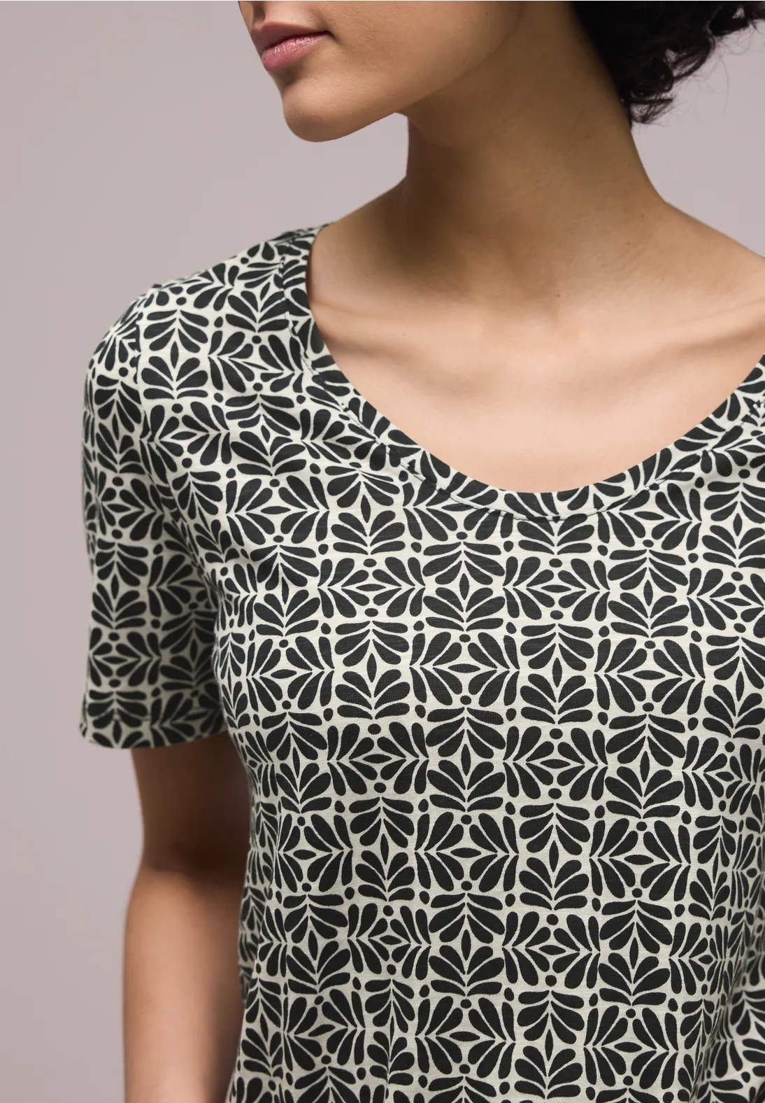 Street One Shirt met Minimale Print Gerda - Shadowed Navy