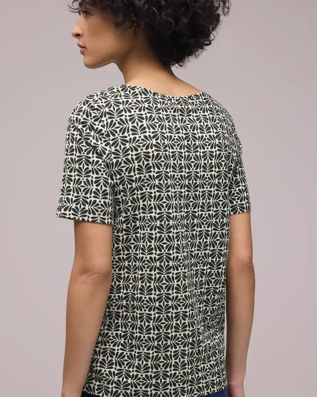 Street One Shirt mit Minimal Print - Shadowed Navy