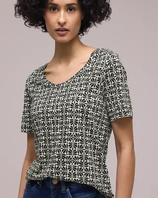 Street One Shirt mit Minimal Print - Shadowed Navy