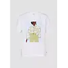 Katoenen T-Shirt, Frontprint - White