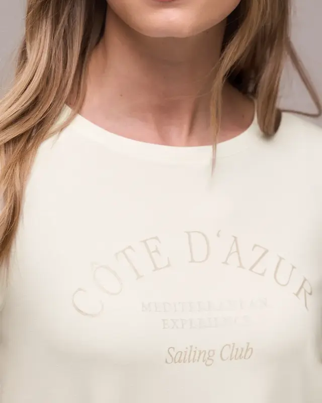 Street One Shirt with Text - Off White