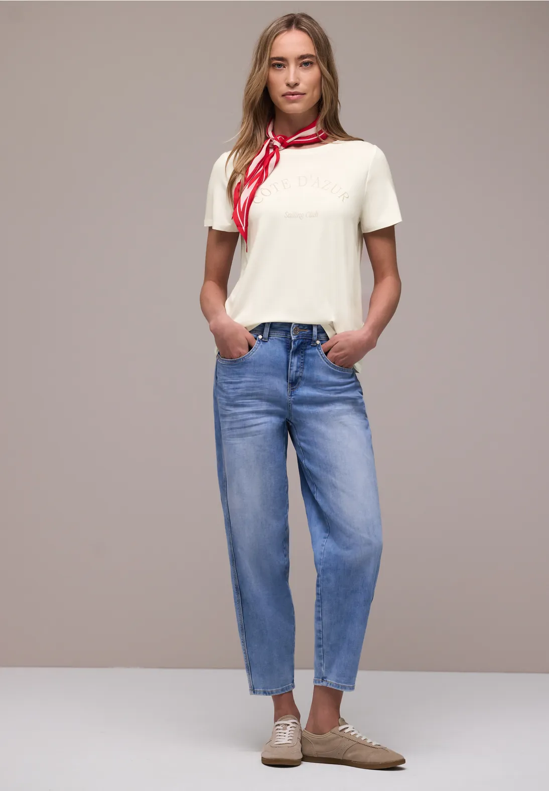 Street One Shirt mit Wording - Off White