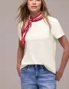Street One Shirt met Tekst - Off White