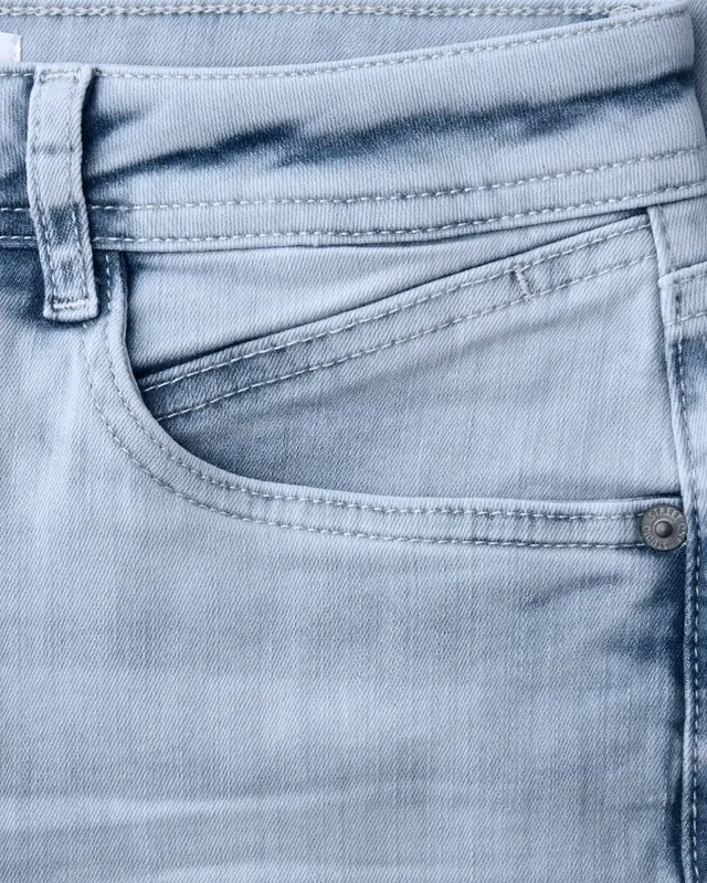 Street One Studio Slim Leg Jeans, Middle Waist - Bleached Wash