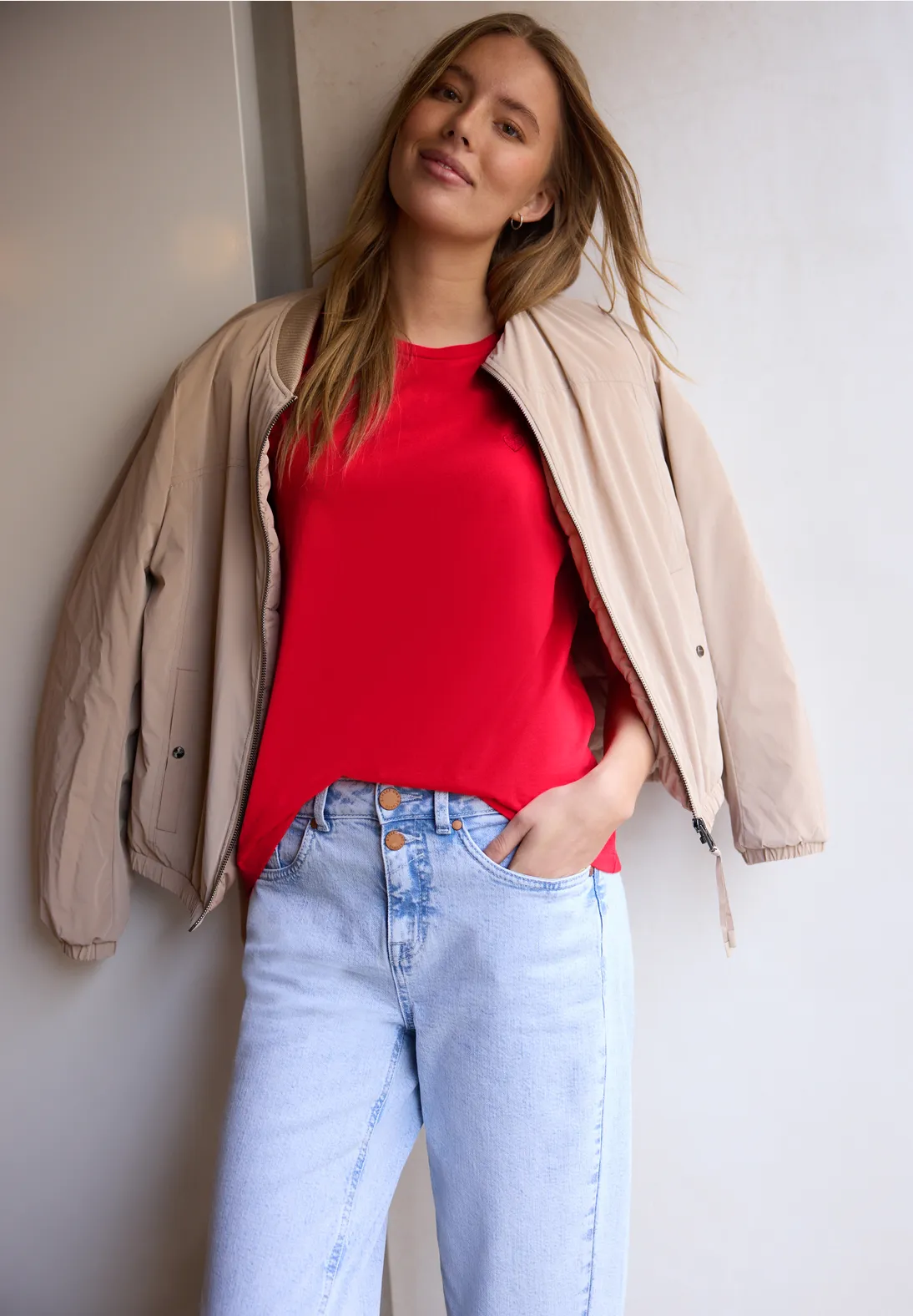 Street One Studio Shirt met Hartjesprint - Torch Red