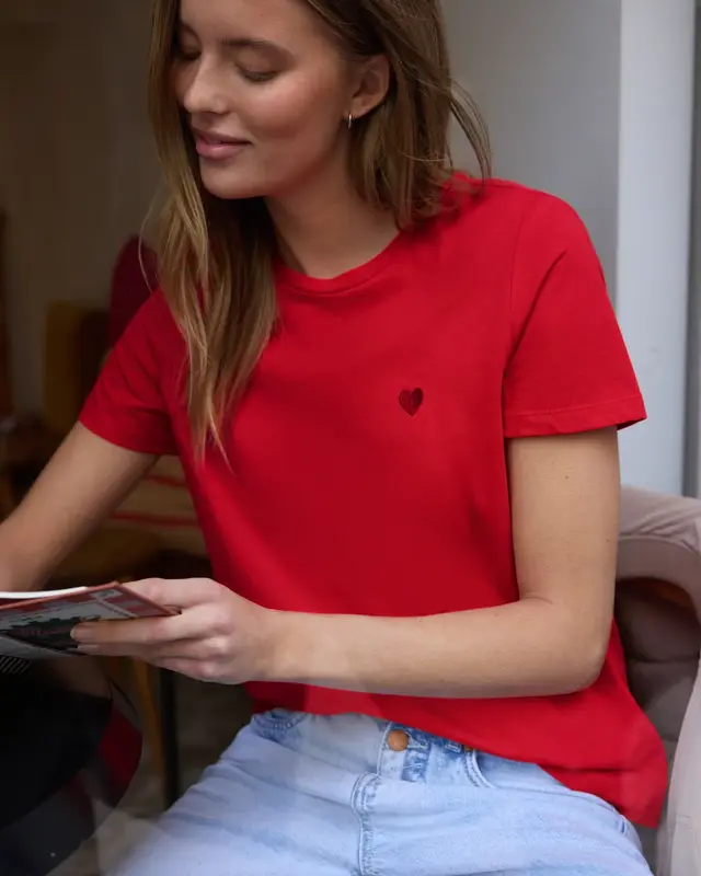 Street One Studio Shirt met Hartjesprint - Torch Red