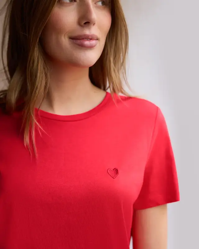 Street One Studio Shirt met Hartjesprint - Torch Red