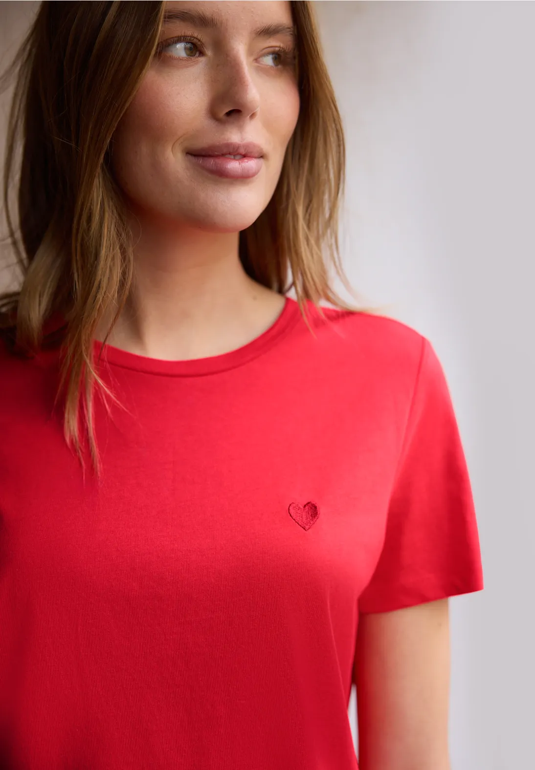 Street One Studio T-Shirt mit Herz-Print - Torch Red