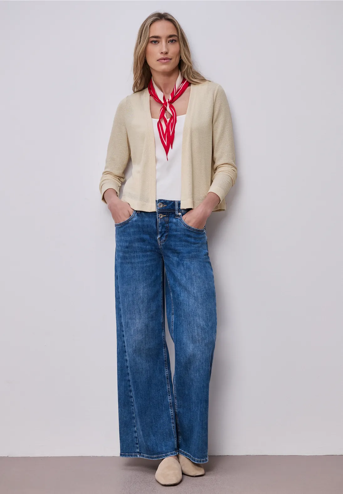 Street One Gebreid Vestje Nette - Smoke Beige