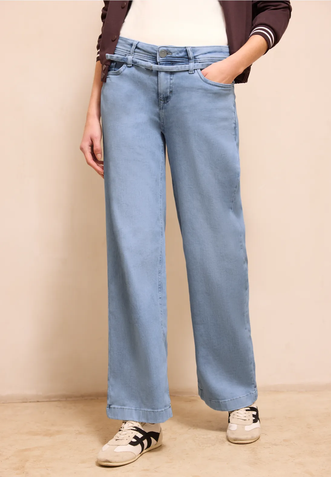 Street One Studio Wide Leg Jeans - Light Blue Wash