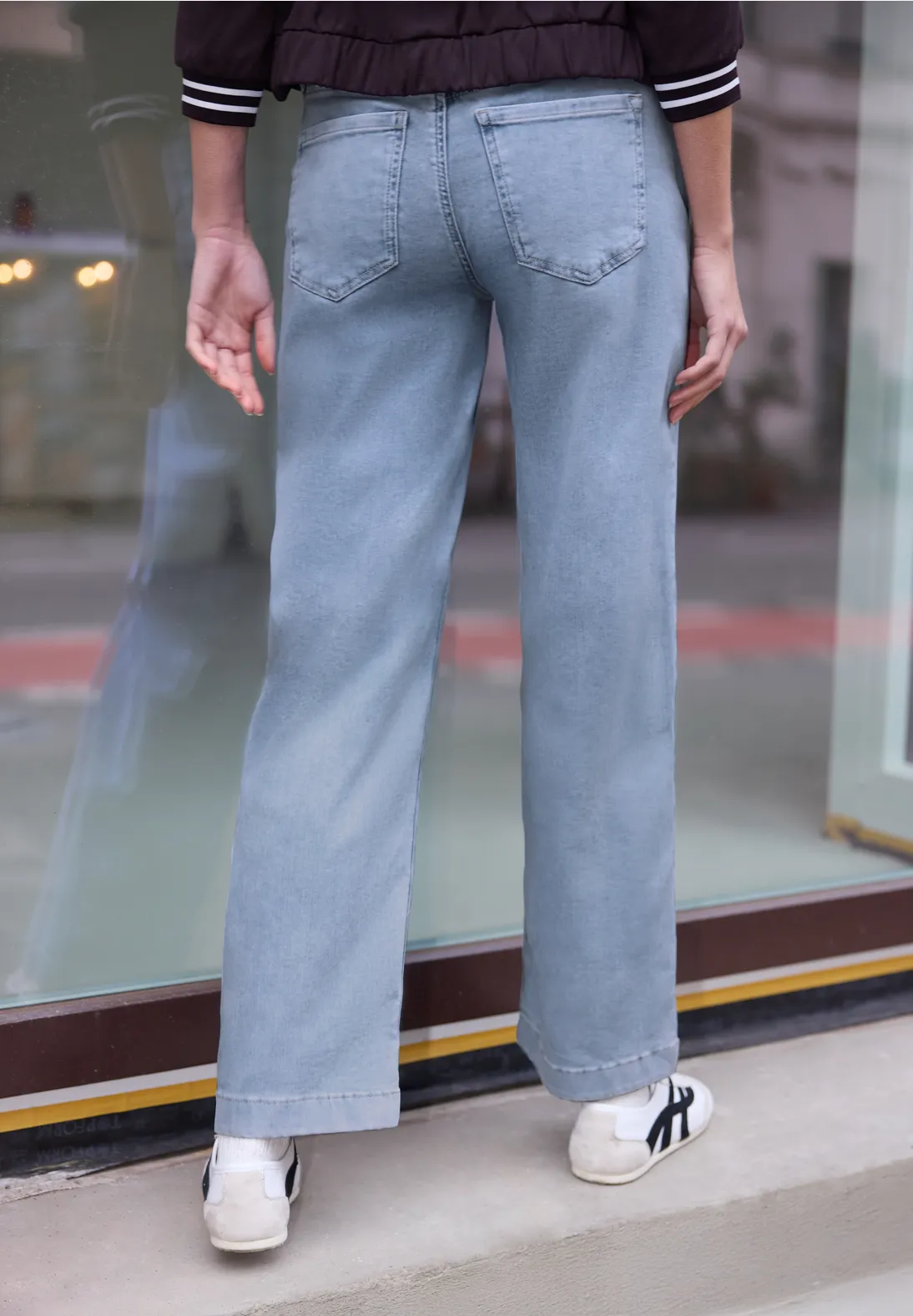 Street One Studio Wide Leg Jeans - Light Blue Wash