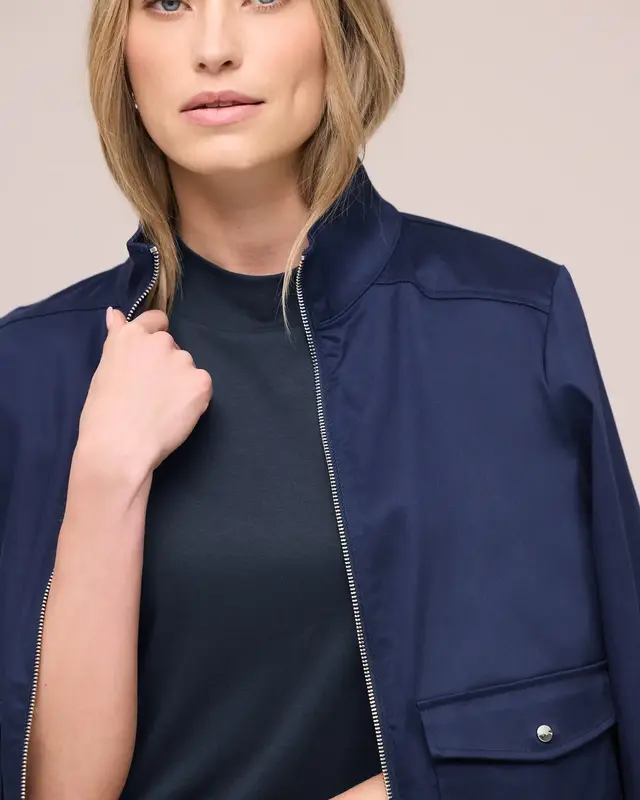 Street One Basic Shirt, Turtleneck - Shadowed Navy