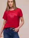 Street One Shirt mit Wording - Salsa Red